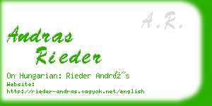 andras rieder business card